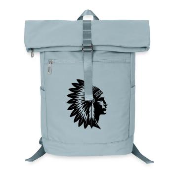 Stolzer Krieger Gesicht mit prächtigem Kopfschmuck - Laptop-Rucksack  - Eisblau - Vorne