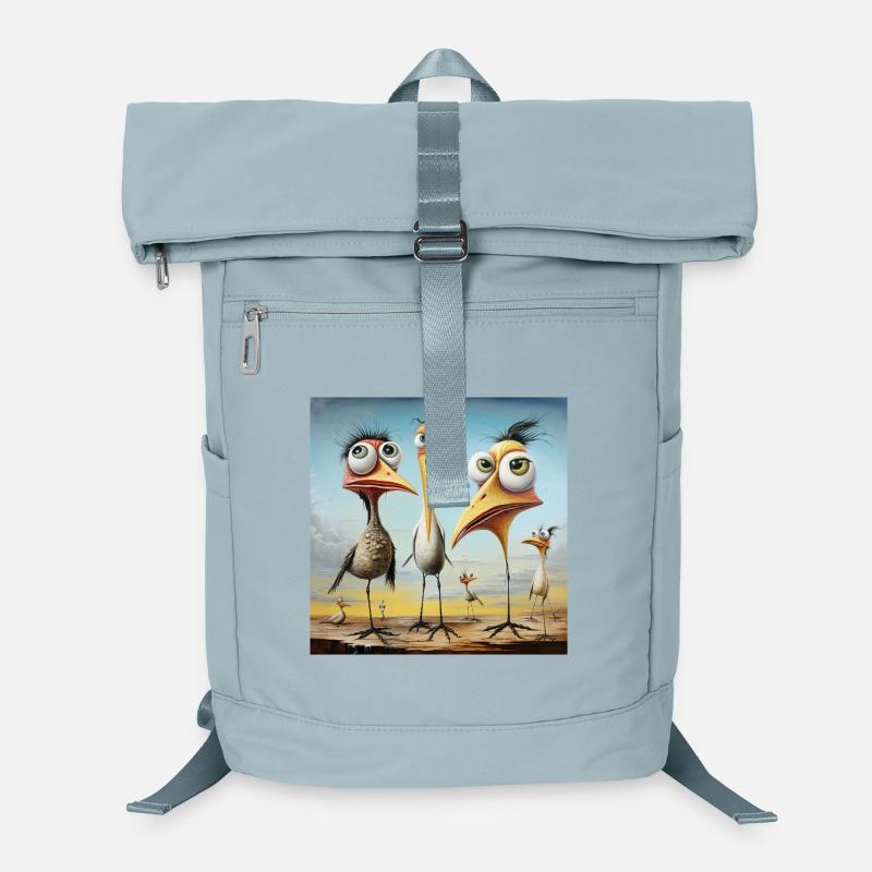 Coastal Gossip: Bizarre Bird Troop Laptop Backpack