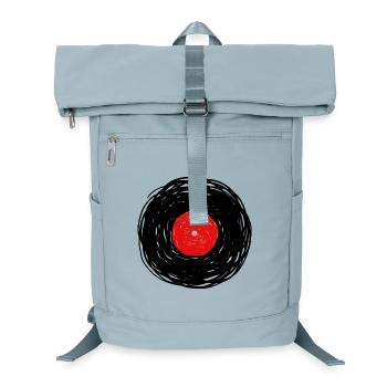 Vinyl Album Doodle Lines Sketch - Laptop Backpack - ice blue - Front