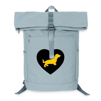 Dackel - Laptop-Rucksack  - Eisblau - Vorne