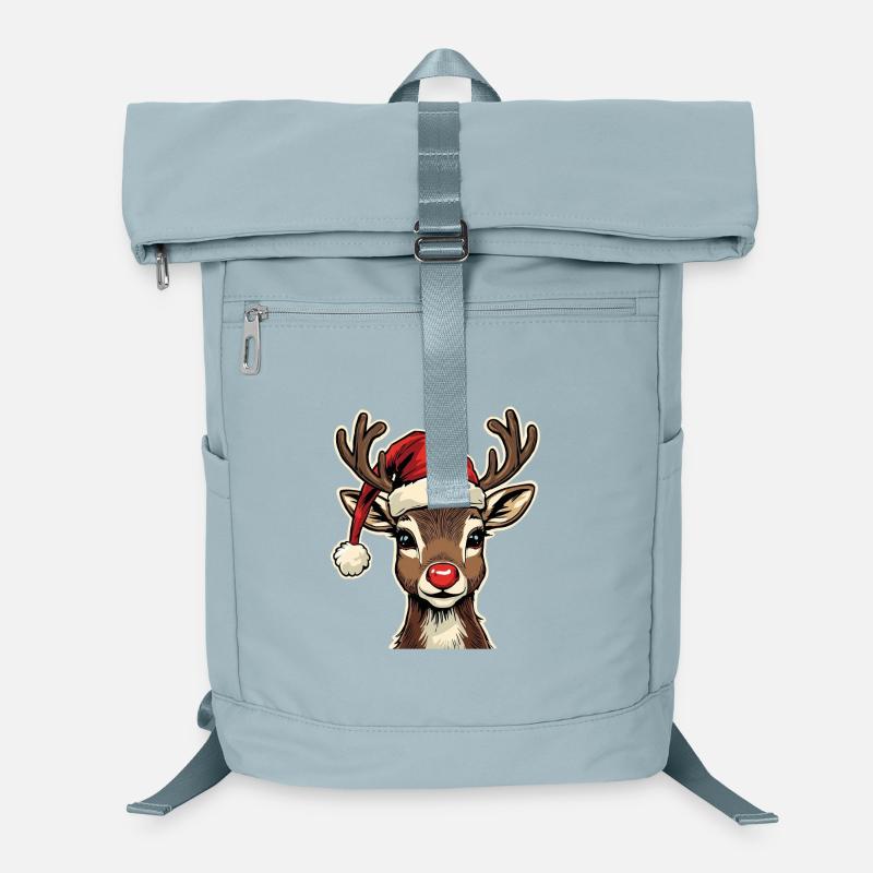 Renne avec chapeau de Père Noël Sac à dos ordinateur