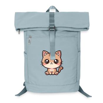 Portrait du chaton de Kawaii - Sac à dos ordinateur - bleu glacier - Devant