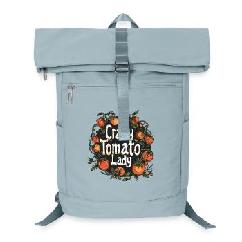 Crazy Tomato Lady – Funny Tomato Growing Design - Laptop Backpack - ice blue - Front