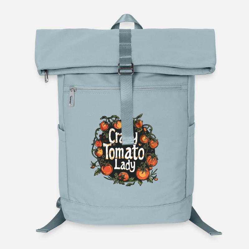Crazy Tomato Lady – Funny Tomato Growing Design Laptop Backpack