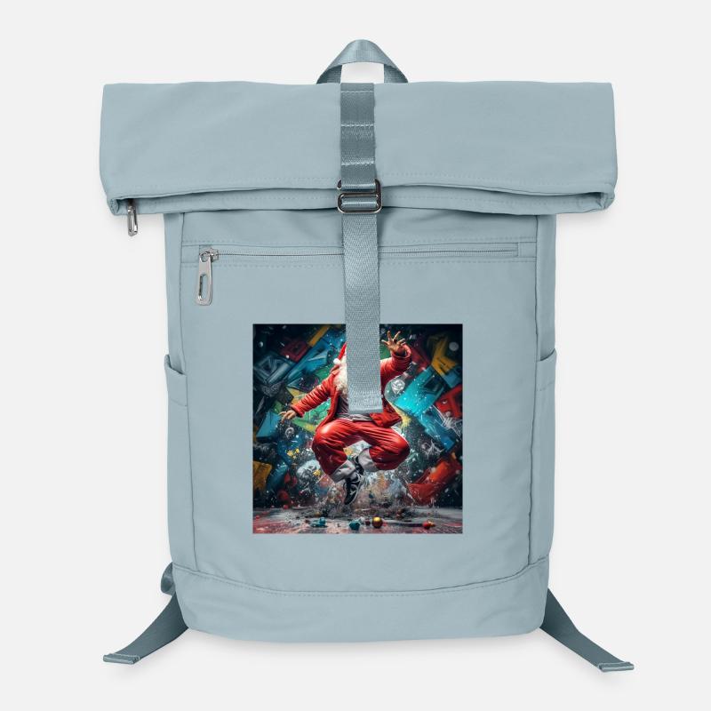 Santa Claus Graffiti Jump Breakdance Laptop Backpack
