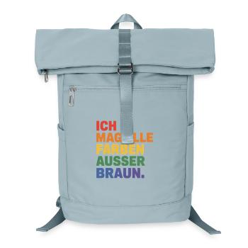 I Like All Colors Except Brown - Cool Pride Logo - Laptop Backpack - ice blue - Front