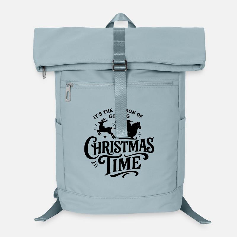 Christmas time Xmas weihnachten rock'n roll Santa Laptop Backpack