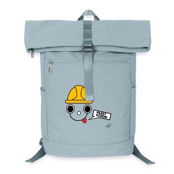 Koppie with construction worker's helmet - Laptop Backpack - ice blue - Front