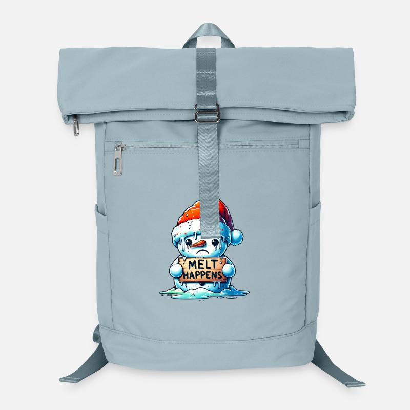 Schmelzender Schneemann lustiges Winterdesign Laptop-Rucksack 
