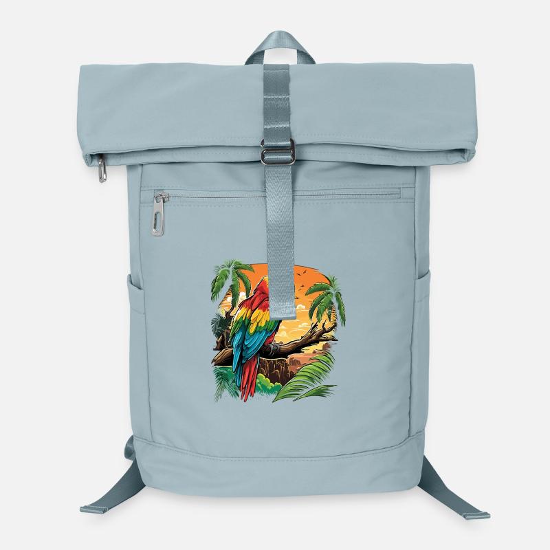 Magnificent parrot in the tropical forest Laptop Backpack