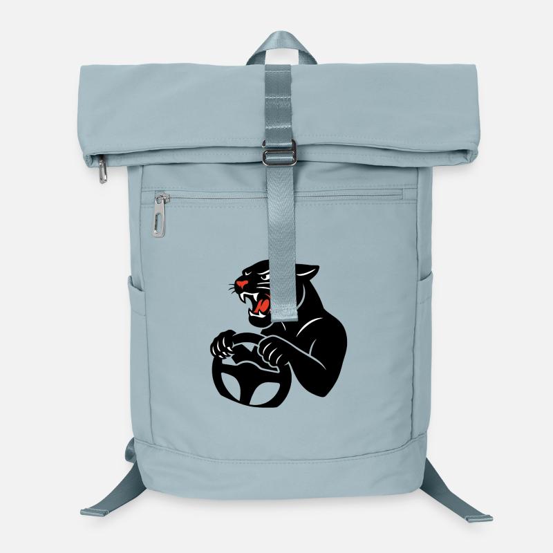 Un grand chat au volant Sac à dos ordinateur
