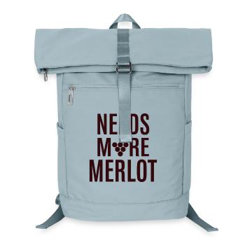 Needs More Merlot Wine Saying for Connoisseurs - Laptop Backpack - ice blue - Front
