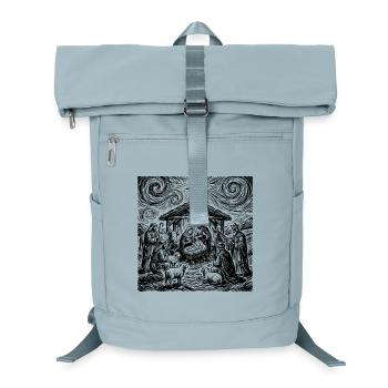 Jesus Geburt Krippenmotiv Weihnachten - Laptop-Rucksack  - Eisblau - Vorne