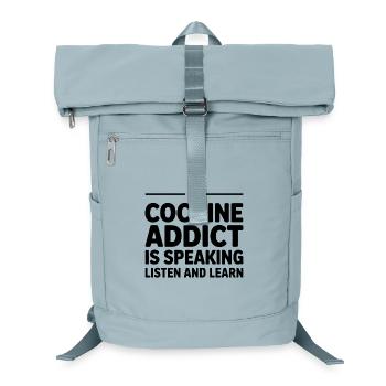A Cocaine Addict is speaking, listen and learn  - Laptop Backpack - ice blue - Front