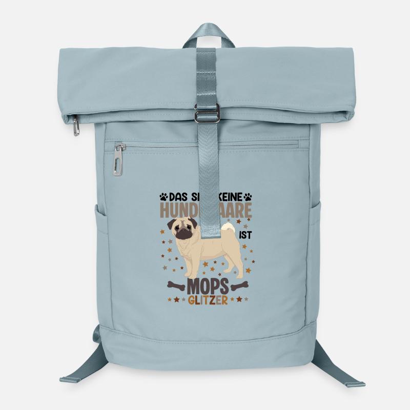 Mops Glitzer Hundehaare Lustiger Hund Liebe Spruch Laptop-Rucksack 