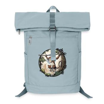 Dschungel-Affe am Seil - Laptop-Rucksack  - Eisblau - Vorne