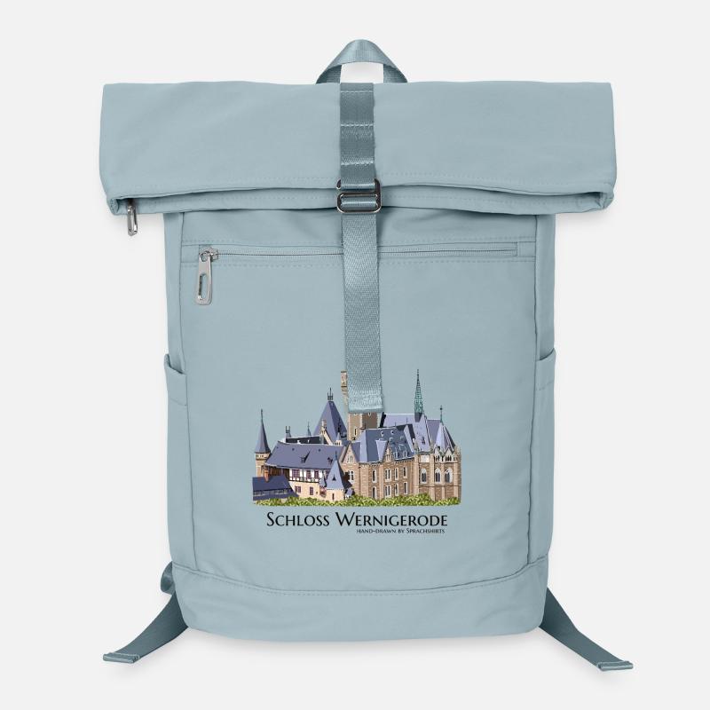 Schloss Wernigerode im Harz, Handzeichnung Laptop-Rucksack 