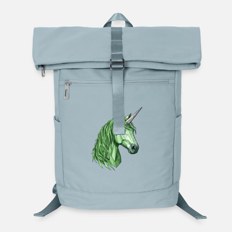 Green polygon unicorn Laptop Backpack