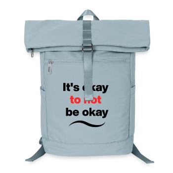 It's okay to not be okay, Mental Heath, okay - Laptop Backpack - ice blue - Front