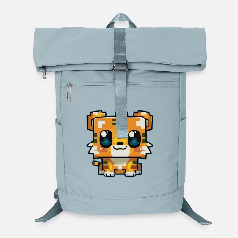 Cute Pixel Tiger Kawaii Laptop Backpack