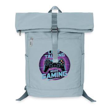 Moins de paroles, plus de jeux vidéo - Sac à dos ordinateur - bleu glacier - Devant