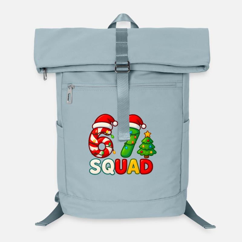 Funny 67 Six Seven Squad Meme Christmas Laptop-Rucksack 
