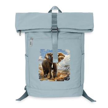 Afrikanischer Elefant im Sonnenlicht - Laptop-Rucksack  - Eisblau - Vorne