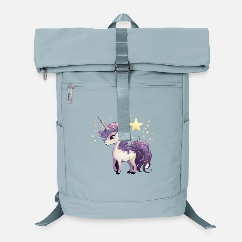 Licorne Étoile à la crinière violette - Sac à dos ordinateur - bleu glacier