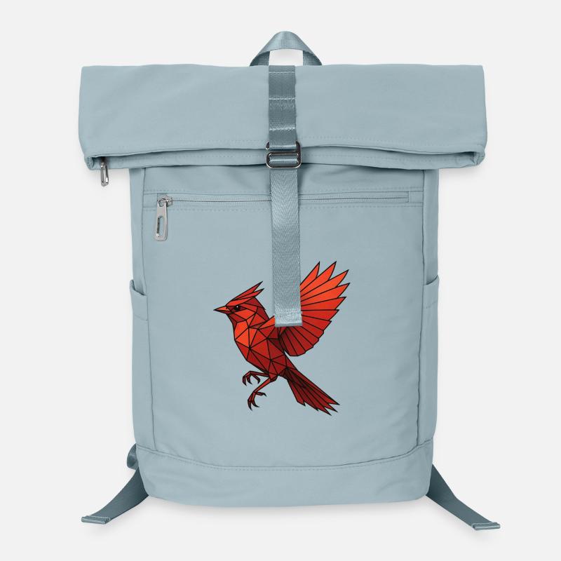 Geometrischer Roter Vogel Laptop-Rucksack 