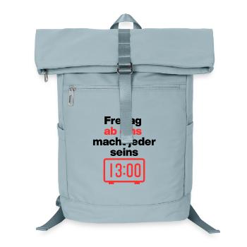 Vendredi à partir d’un jour, chacun fait son propre week-end, - Sac à dos ordinateur - bleu glacier - Devant