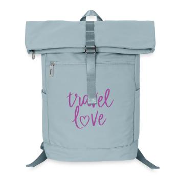 Travel Love Lettering Heart - Laptop Backpack - ice blue - Front