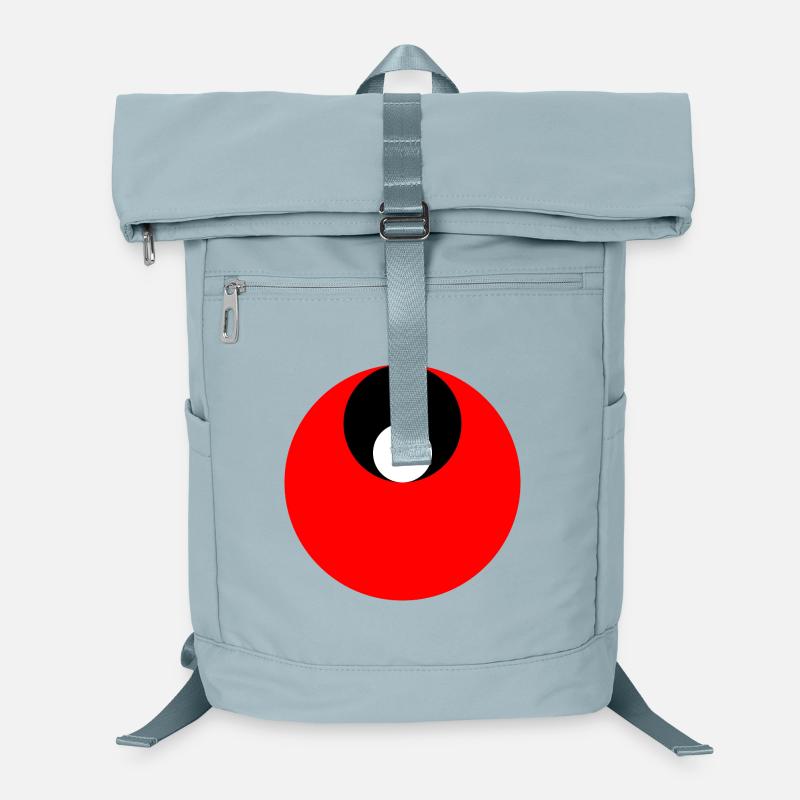 3 circles, red, black and white Laptop Backpack
