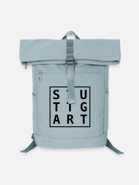 Stuttgart Hoodie, Souvenir Tasche - Laptop-Rucksack  - Eisblau