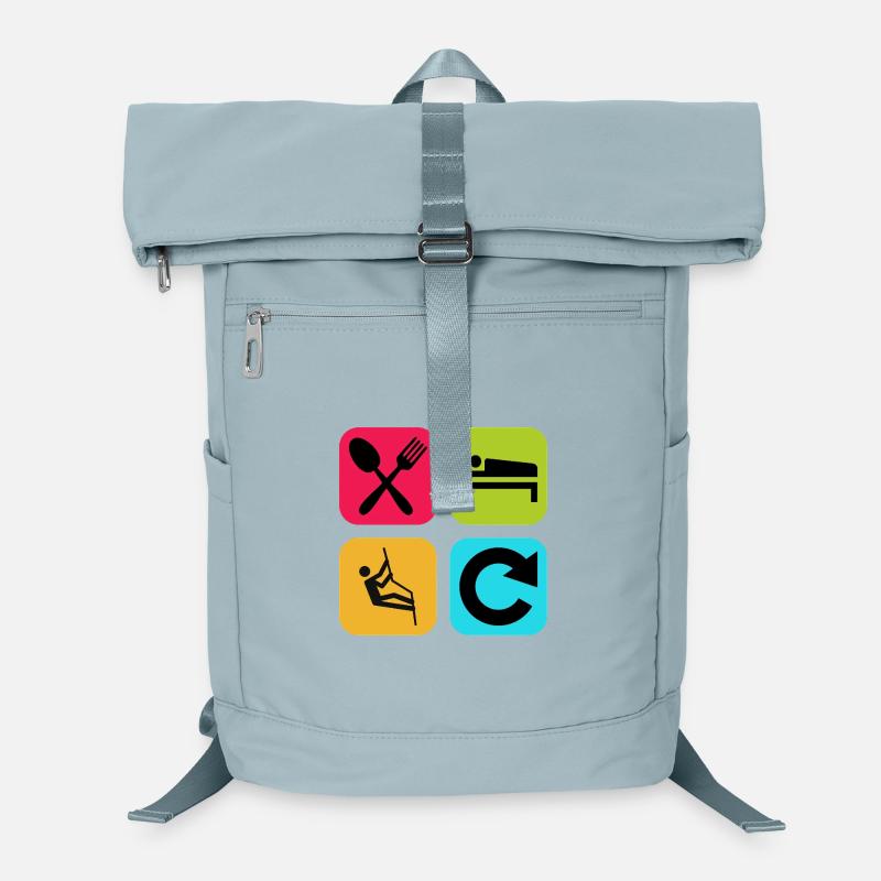 Eat Sleep Climbing Repeat Funny Quote Rock Laptop Backpack