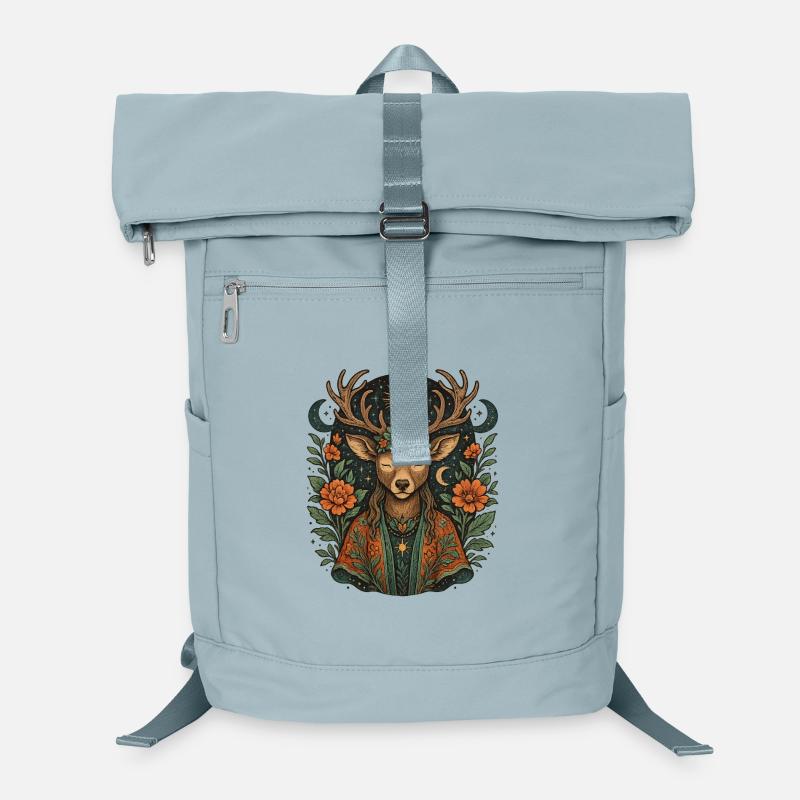 Cerf avec couronne de soleil de lune - Sac à dos ordinateur - bleu glacier