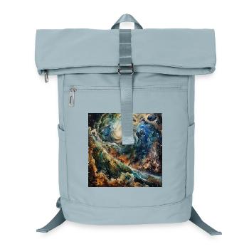 Kosmischer Wirbelgalaxie - Laptop-Rucksack  - Eisblau - Vorne