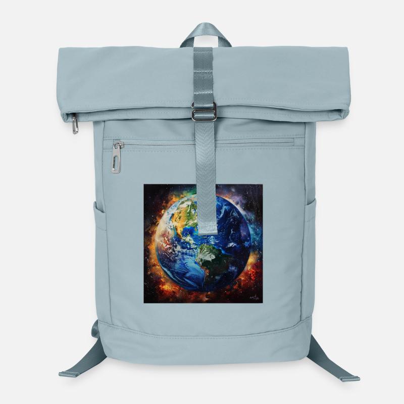 Erde im kosmischen Feuer Laptop-Rucksack 