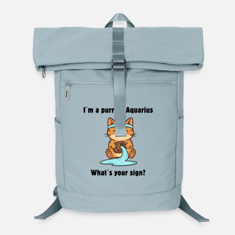 Süße Wassermann Katze – Sternzeichen mit Herz Laptop-Rucksack 