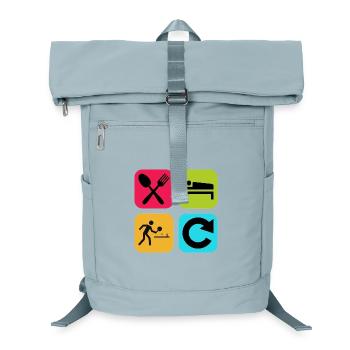 Mange, dors, Ping Pong, Répétez, Tennis de table drôle, - Sac à dos ordinateur - bleu glacier - Devant