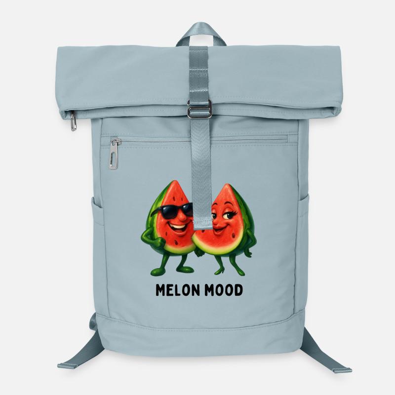 Humeur du melon : Duo pastèques heureux Sac à dos ordinateur