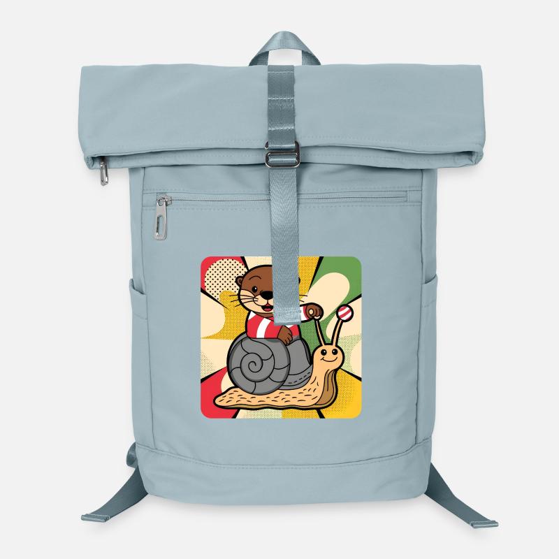 Otters on a snail tour Laptop Backpack