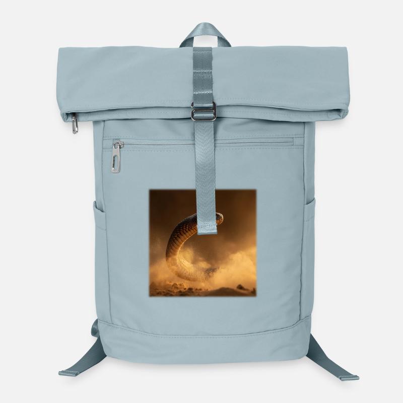 Goldene Kobra in der Wüste Wüstenstaub Laptop-Rucksack 