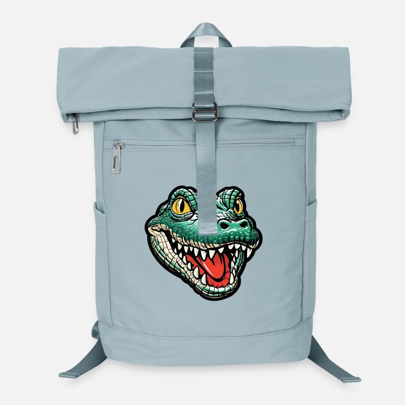 Grinning Crocodile Head Laptop Backpack