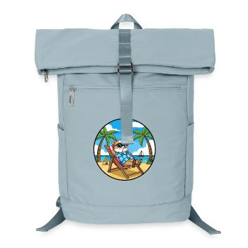 Coole Bulldog-Strandferien-Sommerstimmung - Laptop-Rucksack  - Eisblau - Vorne