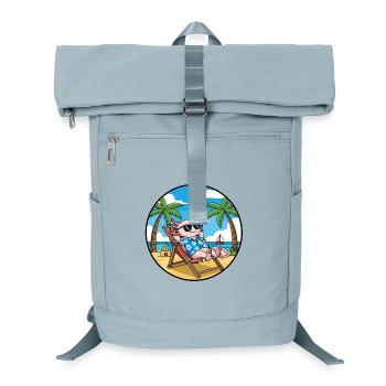 Coole Axolotl-Strandurlaubs-Sommerstimmung - Laptop-Rucksack  - Eisblau - Vorne