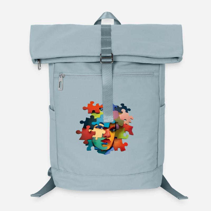 Puzzlesporträt Farbexplosion Laptop-Rucksack 