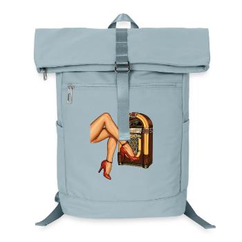 Rockabilly des années 50 Talons Épinglés Jambes Épinglées Jukebox Rétro - Sac à dos ordinateur - bleu glacier - Devant