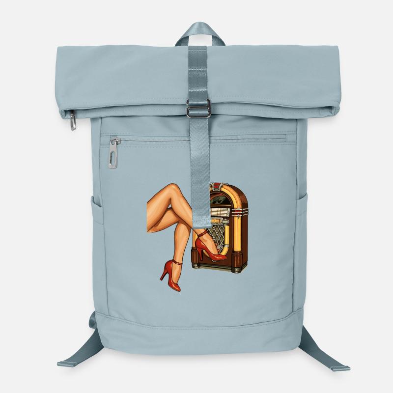 Rockabilly 50s Heels Pin Up Legs Jukebox Retro Laptop Backpack