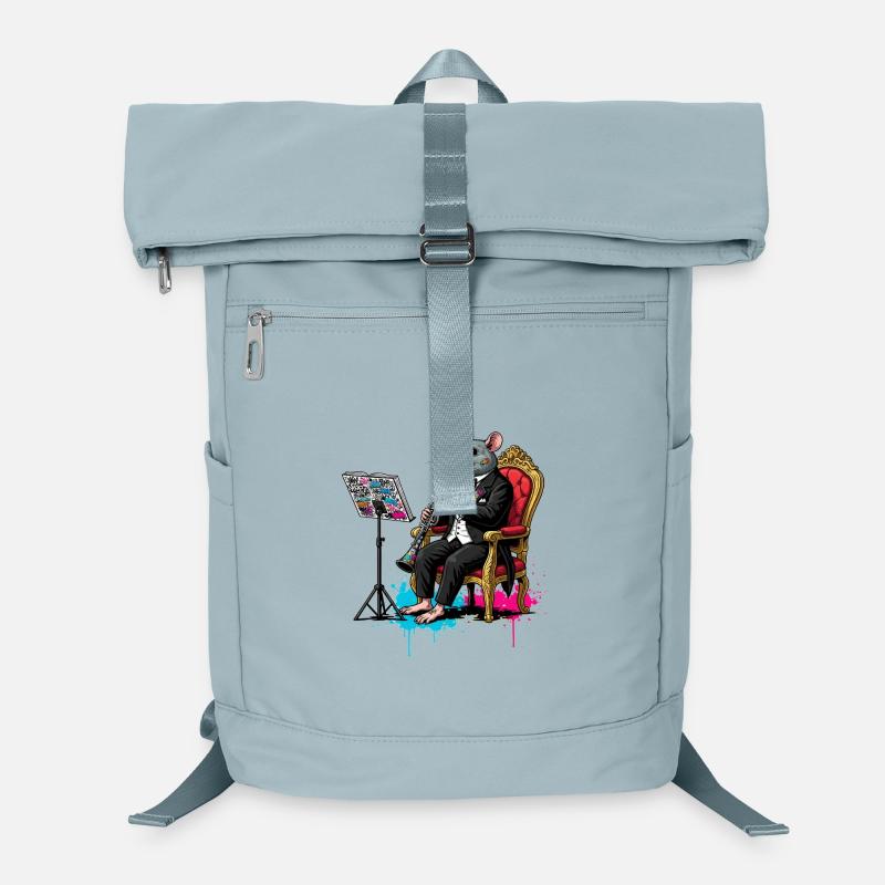Ratte im Smoking spielt Klarinette Laptop-Rucksack 