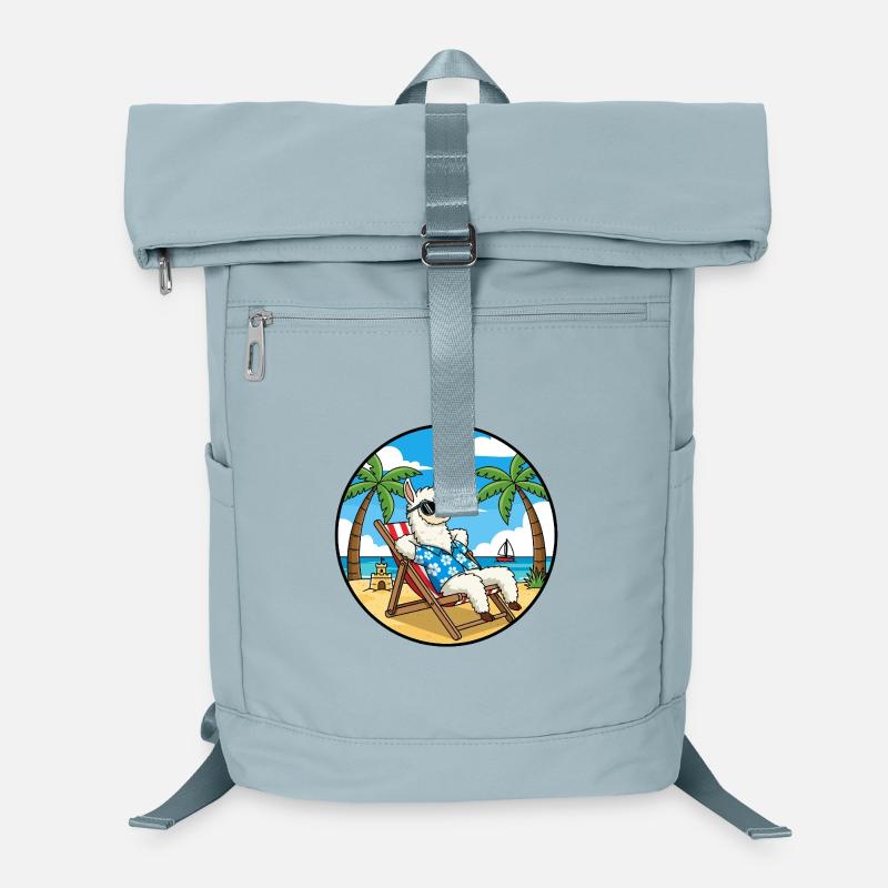 Cool Llama Beach Vacation Summer Vibes Laptop Backpack